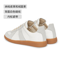 Maison Margiela马吉拉男款德训鞋绒面革拼皮革运动鞋 白色 40