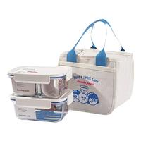 88VIP：LOCK&LOCK 玻璃饭盒微波炉加热碗水果便当盒食品带饭餐盒