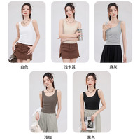 KMV真维斯吊带背心女2025大码打底衫春夏修身外穿防走光上衣 S 白#纯色