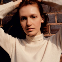 【特享5折】SUNSPEL春秋女士羊羔毛漏斗领高领针织衫温暖毛衣女 本白色 XS