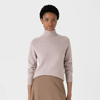 【特享5折】SUNSPEL春秋女士羊羔毛漏斗领高领针织衫温暖毛衣女 柔粉色 【new】 XS