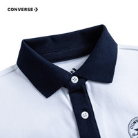 匡威童装男童短袖POLO衫季短袖T恤上衣 纯白色 160(XL)  160 (XL)