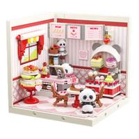 JAKI 佳奇 超级小镇系列 FK002 熊猫哇噻蛋糕 叠叠屋