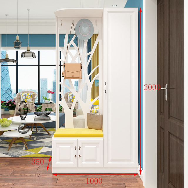 梓臻 E2 玄关柜 1000*350*2000 框架结构 简约现代