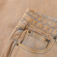 【清仓】播蓝色牛仔裤韩版宽松小个子休闲宽松显瘦直筒裤DDP4KD49 XS