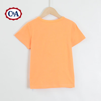 C&A儿童短袖t恤夏装2024夏季撞色 淡蓝 110