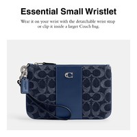 Coach 蔻驰 Essential 小号腕包 经典牛仔 深蓝色 多种均码,深蓝色多色,均码,必备小手腕包 标志性牛仔, 深蓝色多色