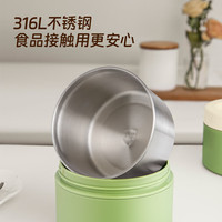 爱仕达（ASD）饭盒便当盒可微波炉加热便携餐盒4件套装RWS04H10WP 橄榄绿