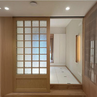 坂田尚居 554 实木格子门 0.6-0.8米宽 驼色