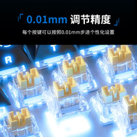 黑爵 AK820MAX三模磁轴键盘五层填充全键热插拔RGB灯效8K回报率 磁稻轴HIFI 白色 RGB 8000mAh