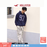 HOLLISTER 霍利斯特 25春新款情侣红色多色抓绒连帽卫衣男装女装KI322-5033 海军蓝