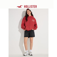 HOLLISTER25春红色多色抓绒连帽卫衣男装女装KI322-5033 红色图案 L (180/108A)