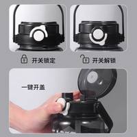 鹏境运动水杯大容量装水壶塑料杯夏季凉水壶便携防烫男女杯子 双饮透粉色【加厚防摔】 1.5L