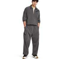 安德玛 UNDER ARMOUR奥莱UA 男子透气梭织裤子跑步训练运动宽松长裤 犀牛灰1383782-025 2XL