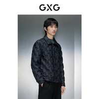 GXG 奥莱 黑色零压翻领棉夹克 冬季GEX12128144 黑色 175/L