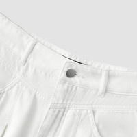 森马（Semir）牛仔半身裙女凉感百褶裙俏皮元气2025夏辣妹A字短裙chic 白色调00311 XL 170/74A