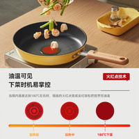 苏泊尔平底锅不粘锅家用聚油煎锅饼蛋牛排煎炒锅电磁炉燃气灶通用 升级聚油底/更大更聚油