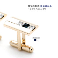 UGO CONTI 原装袖扣男士14K玫金色法式衬衫袖口扣商务袖钉定制刻字生日礼物 礼盒装金色袖扣