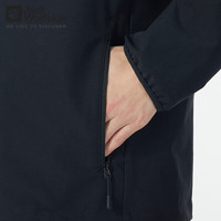 Jack Wolfskin狼爪夹克男春季款户外运动休闲防风防泼水舒适透汽保暖软壳外套 664-6000/黑色 XL 180/104A