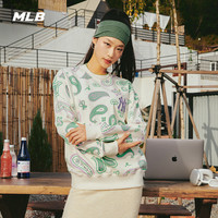 MLB 男女运动款圆领套头休闲百搭长袖卫衣腰果花MTI02 纽约洋基队/奶油色 S