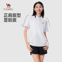 CAMEL骆驼女装polo衫2025夏季短袖吸湿速干衣透气翻领纯色t恤 【男款】M14BA5E114A5 浅灰 3XL