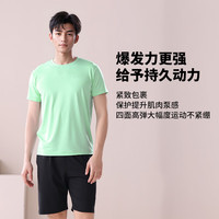 范迪慕运动T恤男女透气速干衣训练跑步服款短袖圆领衫 绿色男M 绿色 男士速干T恤