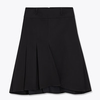 丽丽 LILY春新款女装别致压褶气质通勤垂坠复古显瘦高腰A字半身裙 510