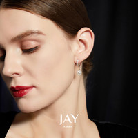 JAY时尚仿珍珠耳环耳夹女耳饰圆脸耳坠气质耳钉