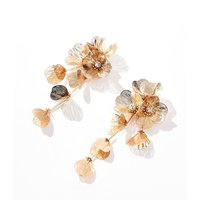 asos 香港直邮潮奢 ASOS 女士 3D 花朵设计色调耳环(金色)