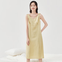 顶瓜瓜顶瓜瓜中长款女士睡裙夏款顶呱呱甜美多巴胺女士吊带睡裙 若芽绿 100%聚酯纤维 170