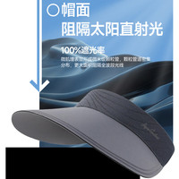 Jayne Copeland无痕帽防晒帽女遮脸遮阳帽户外骑行防紫外线太阳帽子大帽檐空顶帽 卡其灰 F（均码可调节）