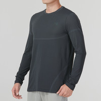 UA安德玛Rush Seamless Legacy男子灰色训练长袖上衣修身运动T恤