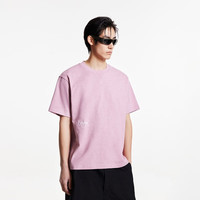 杰克·琼斯（JACK&JONES）25年男装纯棉短袖t恤男士春夏季宽松复古做旧字母刺绣重磅半袖 C17紫丁香 2XL