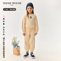 TEENIE WEENIE Kids小熊童装24秋季新款男女童罗纹领童趣刺绣卫衣 象牙白 150cm