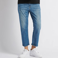 ERQ 男士修身直筒牛仔裤 902175a