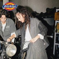 dickies经典竖条纹夹克 素色拼接宽松休闲外套10818 经典竖条纹 L