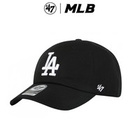 47brand美版mlb帽子棒球帽鸭舌帽遮阳防晒软顶NY/LA刺绣 47brand 黑色(大标LA刺绣)
