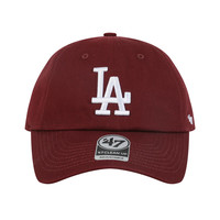 47brand美版mlb帽子棒球帽鸭舌帽遮阳防晒软顶NY/LA刺绣 47brand 酒红色(大标LA刺绣)