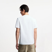 杰克·琼斯（JACK&JONES）男装25年短袖T恤男士夏季【凉感】圆领潮流休闲钢印字母高端半袖 A06本白色 常规 3XL