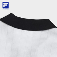 FILA 斐乐官方女子编织衫2025夏季新款网球运动修身翻领短袖上衣 -WT