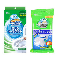 庄臣（Johnson）马桶刷+一次性即抛型可替换刷头清洁防污花香套装 
