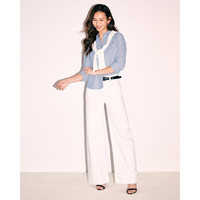 ABERCROMBIE & FITCH女装春秋经典小麋鹿气质通勤美拉蓝复古牛津长袖衬衫KI140-4429 蓝色 S (165/92A)