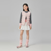 波司登秋季羽绒马甲男女儿童5A抗菌90绒子保暖上衣外套T250130060DS 苏梅粉|1617 150 /72