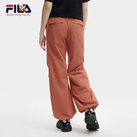 FILA 韩素希同款|斐乐官方女装小狐狸梭织长裤2025夏季新款时尚收口裤