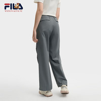 FILA 韩素希同款|斐乐女装小狐狸梭织长裤2025夏季时尚收口裤 绿木灰-DY 2XL 180/78A/XXL