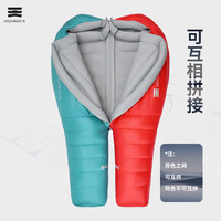 天石（HIGHROCK） 鹅绒睡袋户外露营装备防寒木乃伊式羽绒睡袋极光 极光红700右开【带帽款RDS认证】