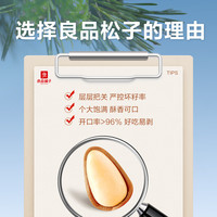 良品铺子东北长白山红松每日坚果炒货手剥开口松子当季鲜果高端 【1斤罐装】长白山精选松子500g ,