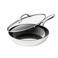 中科德马克（DUMIK）钛晶陶瓷煎锅无涂层平底煎锅家用煎牛排煎蛋饼不粘锅电磁炉燃气灶 【无化学涂层】带盖 28cm