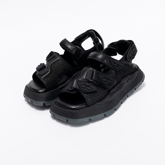 Eytys 秋冬女士黑色时尚牛皮凉鞋银泰百货精品 301574