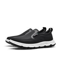 jbenato宾度男鞋春夏季男士休闲鞋男透气套脚布鞋轻便舒适爸爸鞋 黑色 40